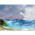 thumbnail image 2 of Randy Noble Fine Art 24x19 Gold Ornate Wood Framed with Double Matting Museum Art Print Titled - Wave Beach, 2 of 4