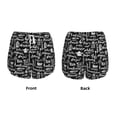 thumbnail image 5 of Picia Pasta Bacon Pattern Women's 2 in 1 Athletic Running Shorts High Waisted Workout Casual Gym Sweat Shorts with Comfy Liner Zipper Pockets-Small, 5 of 9