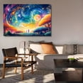 thumbnail image 6 of Mother And Daughter Gazing At A Starry Night Sky A Radiant Cosmic Orb And A Forest Of Vibrant Hues Canvas Poster Bedroom Decor Sports Landscape Office Room Decor Gift,Frame-style,24x36inch(60x90cm), 6 of 8