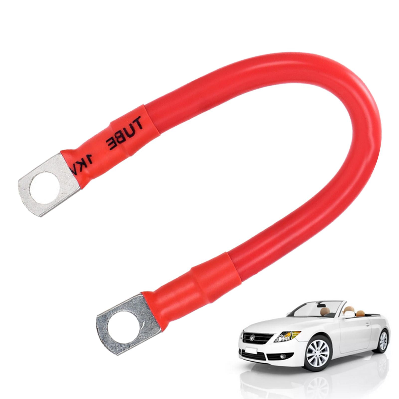 Marine Battery Cables, Battery Wire Cable, Inverter Cables with Terminals 2 AWG Gauge, Black Red Battery Connector, Power Inverter Cables for Auto Motorcycle Boats Marine Car