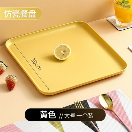 

Reusable Food Serving Tray Restaurant Snack Fruit Tray Square Breakfast Tray