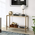 thumbnail image 6 of Evelyn&Zoe Hera 42" Wide Rectangular Console Table with Mirror Shelf, Brass, 6 of 7
