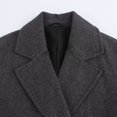 thumbnail image 4 of HH TRAF Chaqueta larga de lana cruzada y holgada de moda de otoño e invierno para mujer, abrigo elegante informal suave y cálido para mujer, 4 of 4
