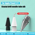 thumbnail image 2 of 1 Pce Pointe de Crayon Pointe de Rechange Aiguille Cristal Diamant Transparent pour Apple Pencil Gen 1/2 01, 2 of 6