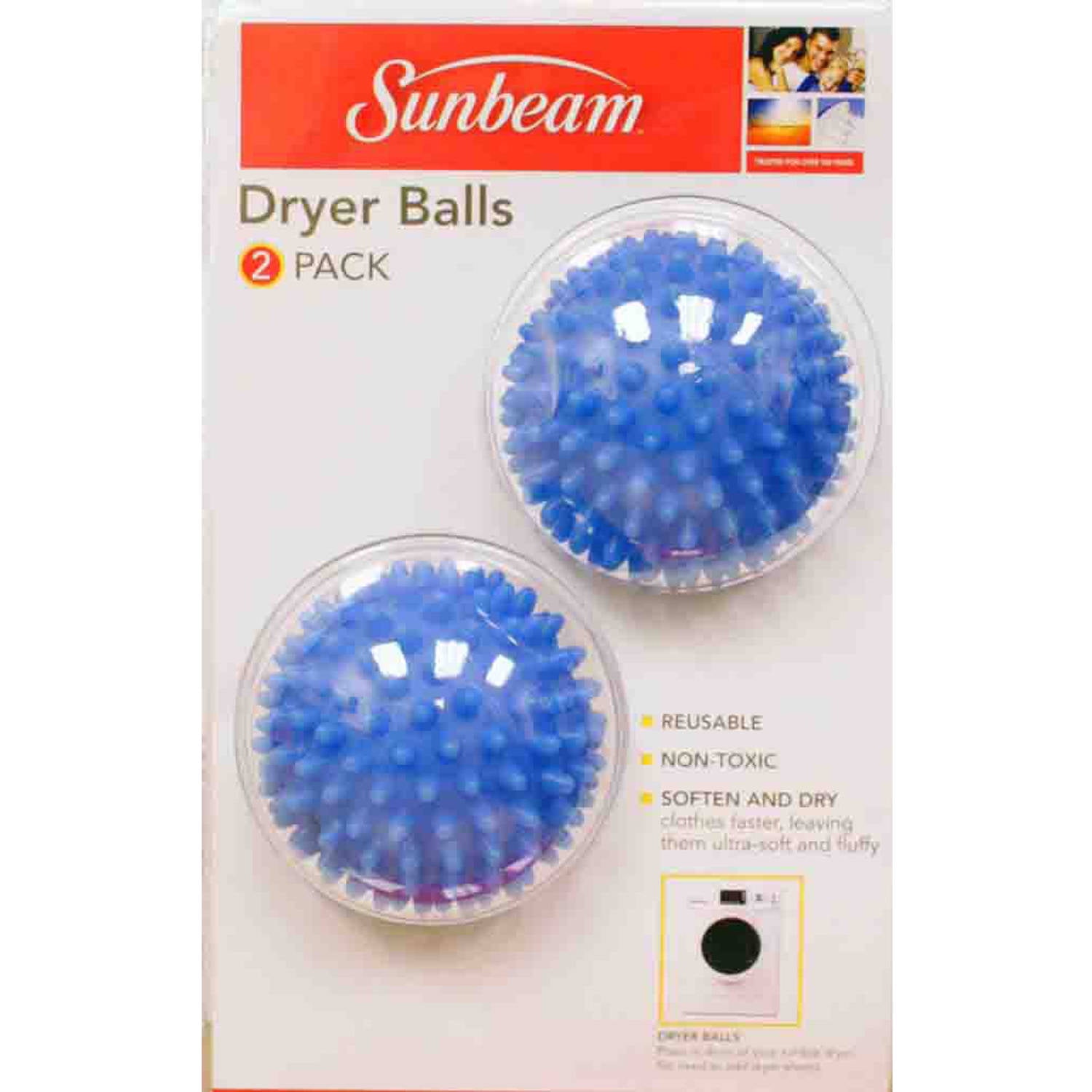 Sunbeam Plastic Dryer Balls, (Pack of 4), Blue
