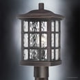 thumbnail image 3 of Urban Ambiance Luxury Craftsman Outdoor Post Light, Medium Size: 16.5"H x 9.5"W, with Tudor Style Elements, Highly-Detailed Design, Oil Rubbed Parisian Bronze Finish and Water Glass, UQL1247, 3 of 8