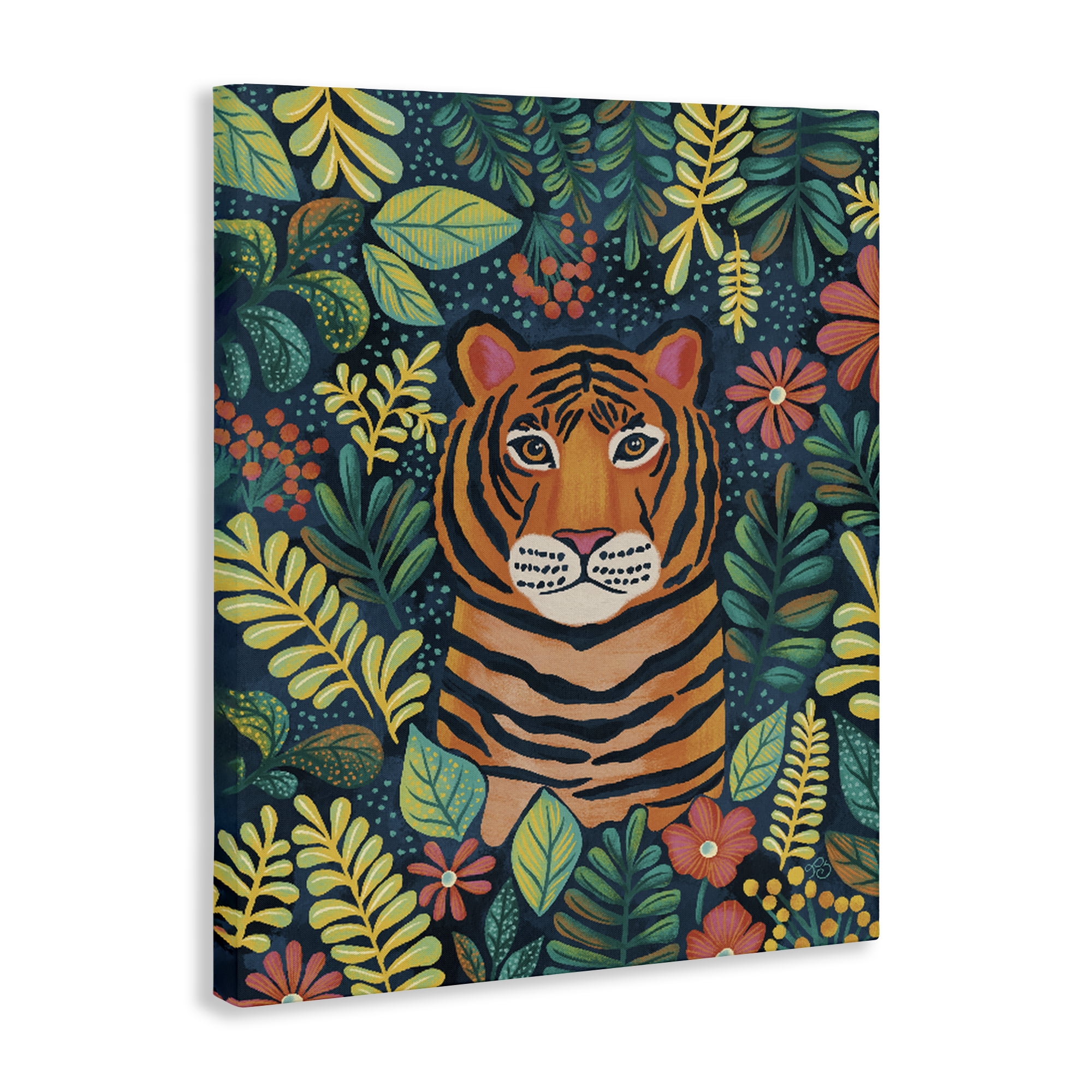 Stupell Industries Exotic Leaf Pattern Tiger Canvas Wall Art, design by Lisa R Dumm