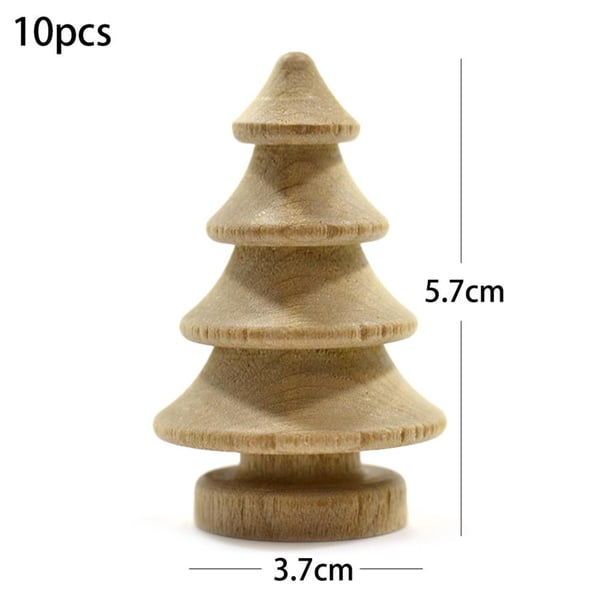 Muñeca De Madera Con Clavijas, Árbol De Navidad De Madera Natural, Artesanía De Madera Sin Terminar, Decoración De Boda Diy 10 Uds. Inevent HA022676-00