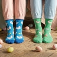 thumbnail image 6 of Forfamy 5 Pairs Easter Socks for Women Easter Bunny Crew Socks Rabbit Carrot Egg Pattern Socks Fun Socks for Easter Party Gift, 6 of 7