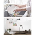 thumbnail image 5 of Easter Eggs Kitchen Dish Towels for Drying Dishes Set of 2, Spring Botanical Eucalyptus Floral Butterfly Waffle Weave Microfiber Hand Tea Bathroom Towels Quick Dry & Absorbent Towel 12x12, 5 of 7