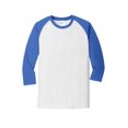 thumbnail image 5 of Port & Company Core Blend 3/4 Sleeve Raglan Tee-S (White/ Royal), 5 of 6