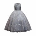 thumbnail image 3 of Kids Christmas Dress for Girls Sleeveless Elegant Performance Grey Dresses for Girls Kids Girls Christmas Outfit Girl Dresses 6-7 Years, 3 of 3