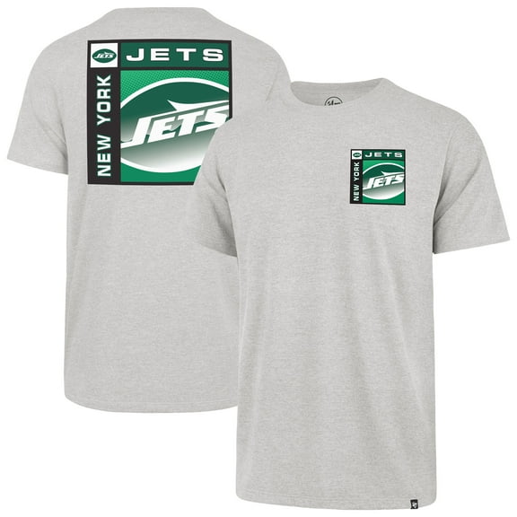 Men's '47 Gray New York Jets Chrome Plate Franklin T-Shirt
