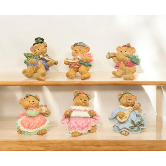 Polyresin Teddy Bear Magnets - Set of 6, Vintage Decor, Teddy Bear Collector, Gift for Mom