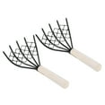 thumbnail image 1 of Unique Bargains 5 Tines Steel Claws Hand Rake Shell Clam Digger Dig Seafood Accessories with Mesh Net 2 Pack, 1 of 4