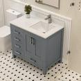 thumbnail image 4 of Ayna Decors Rooh 36 Inch Charcoal Grey Bathroom Vanity Cabinet Only, Brushed Nickel Hardware, AVR36CG0002R, 4 of 10