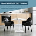 thumbnail image 4 of 24" White Square Tulip Dining Table for 2-3 People with Metal Pedestal Base, 4 of 9