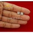 thumbnail image 2 of King of Bling's Real 10k Yellow Gold Square Stud Men/ Women Earrings with 0.15CT Real Diamonds, 2 of 8
