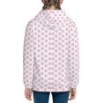 thumbnail image 4 of JUNZAN Pink Paw Print Kids Zip Up Hoodies Long Sleeve for Boys or Girls Casual Oversized Jackets with Pocket Loose Tops- Small, 4 of 6