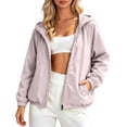 thumbnail image 2 of Lightweight Hiking Jacket Women Long Sleeve Casual Hooded Zip Up Jackets with Pockets Fall Windbreaker Outerwear, 2 of 6