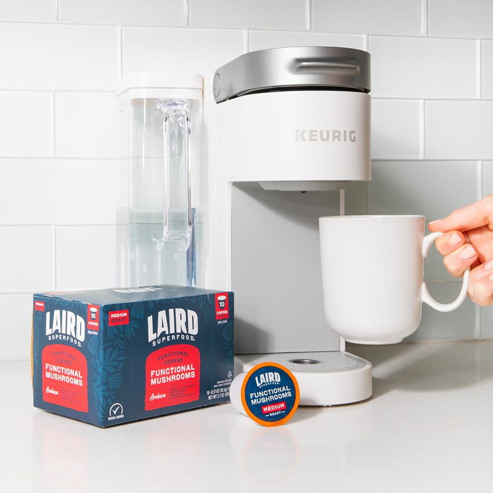 Laird Superfood Perform Functional Mushroom Coffee Pods, Medium Roast, 10 Count