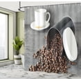 thumbnail image 4 of Ambesonne Espresso Grey Shower Curtain, Poured Coffee Beans, 69"Wx70"L, Brown Grey White, 4 of 4