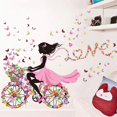 thumbnail image 1 of Calcomanías de pared BRILLAR decoración romántica dormitorio niña mariposa flores, 1 of 5