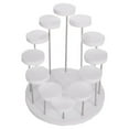 thumbnail image 1 of 12 Piece  Acrylic Ring Jewelry Display Stand Multi-layer  Jewelry Display Station - White, 1 of 9