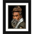 thumbnail image 1 of J.V, Rakesh 12x14 Black Ornate Wood Framed with Double Matting Museum Art Print Titled - Portrait of a Sadhu..., 1 of 4