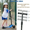 thumbnail image 3 of Scooter For Kids,3 Wheel Kick Scooter - Light Up Wheels,23-30 Adjustable Height,Lean-To-Steer & Rear Brake,For Boys Girls Ages 3+,SC12 Blue, 3 of 8