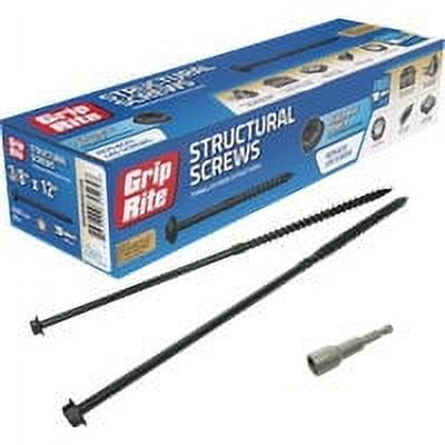 Grip-Rite 5037421 0.375 in. wire x 12 in. Star Hex Washer Head Structural Screws, Pack of 50