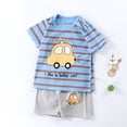 thumbnail image 1 of Traje de verano para niños de puro algodón, camiseta de media manga para niños, ropa deportiva para el hogar, 1 of 5