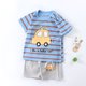 thumbnail image 3 of Traje de verano para niños de puro algodón, camiseta de media manga para niños, ropa deportiva para el hogar, 3 of 6