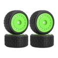 thumbnail image 2 of Xuanheng 4Pcs Wheels Rims Set Modification Replacement for Micro T 244016 1/28 RC Car Green, 2 of 5