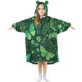 thumbnail image 6 of BZSMCE Wearable Blanket Hoodie Fashion Lush Green Butterfly Haven Home Wear, 6 of 7