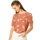 thumbnail image 1 of AllegK Top Floral Informal De ManCorFruncido PaMujer Coral S, 1 of 6