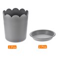 thumbnail image 3 of 6.7 Pulgadas Plástico Planta Maceta Platillo Kit, 2 Paquetes Flor Maceta Contenedor Bandeja para Jardinería Interior Exterior, Gris, 3 of 7