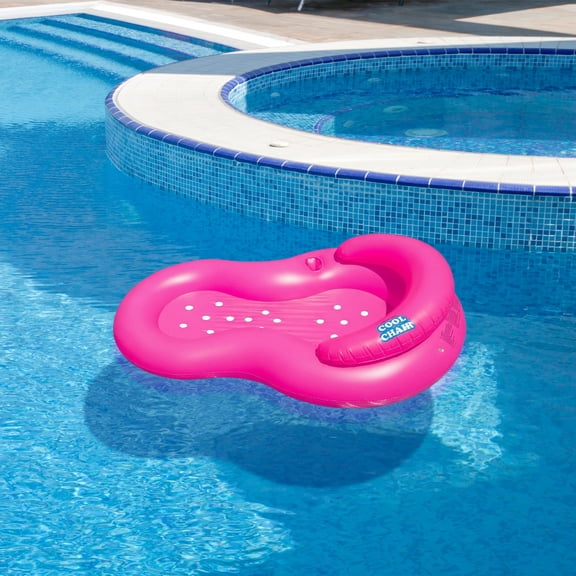 Pool Central Inflatable Cool Chair Swimming Pool Lounger Float - 60.5" - Pink