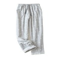 thumbnail image 1 of Women‘s Flannel Pajama Pants Fuzzy Winter Warm Wide Leg Solid Color Polka Dot with Side Pockets Drawstring Trousers, 1 of 6