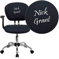 thumbnail image 2 of Flash Furniture Personalized Mid-Back Gray Mesh Swivel Task Office Chair with Chrome Base and Arms, 2 of 2