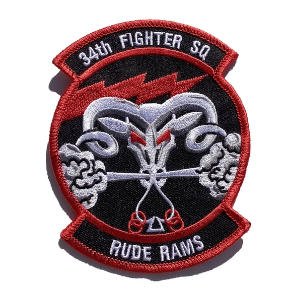 34th Fighter Squadron Rude Rams Patch – Hook and Loop