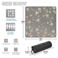 thumbnail image 3 of White Flowers in Gray Beach Blanket Outdoor Picnic Mat Sandproof Waterproof Foldable for Camping Travel Hiking, 3 of 6