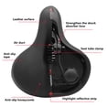 thumbnail image 4 of Sillín de bicicleta hueco y transpirable para hombre y mujer, asiento de bicicleta de montaña o carretera, cómodo y con absorción de impactos, asiento de bicicleta grande, advertencia de seguridad, 4 of 5