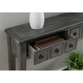 thumbnail image 4 of Pemberly Row Table Console Contemporaine Longue en Bois, Fini Gris, 4 of 17