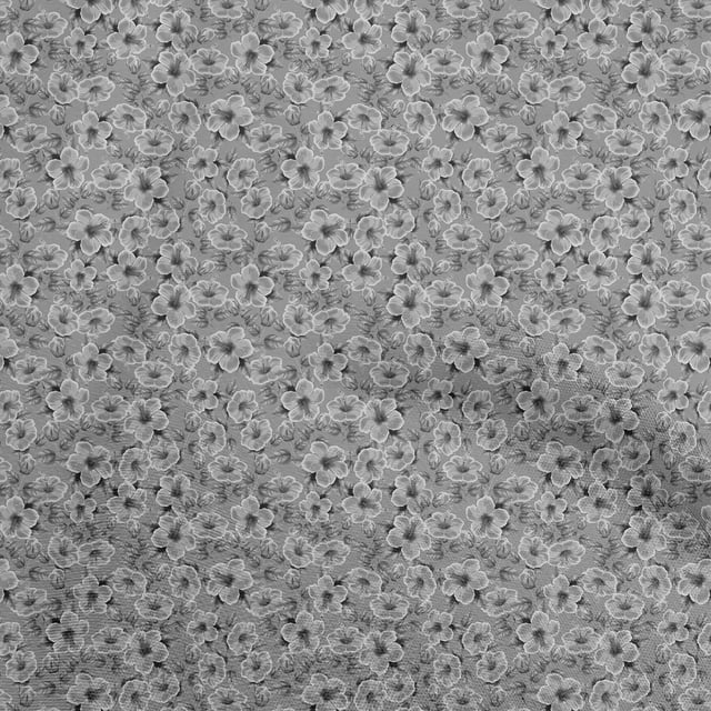 oneOone Cotton Flex Gray Fabric Tropical Craft Projects Decor Fabric Printed By The Yard 40 Inch Wide