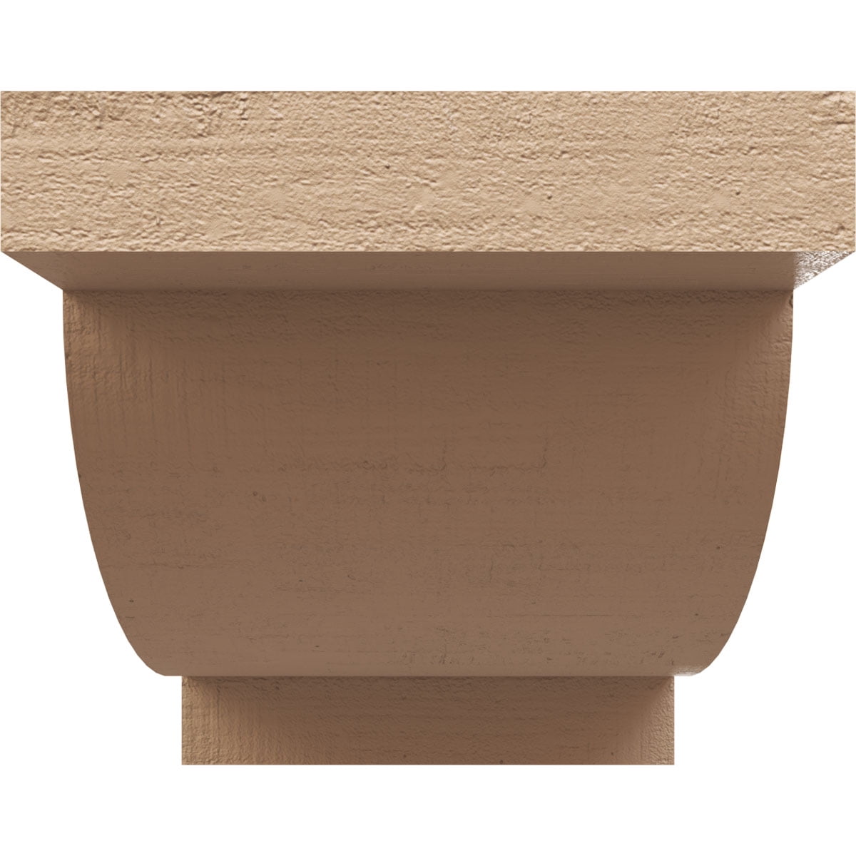 4"W x 8"D x 4"H Wide Alpine Rough Cedar Woodgrain TimberThane Corbel, Primed Tan