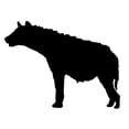 thumbnail image 2 of Black Hyena Silhouette Wall Decal by Wallmonkeys Peel and Stick Graphic (48 in W x 37 in H) WM246667, 2 of 4
