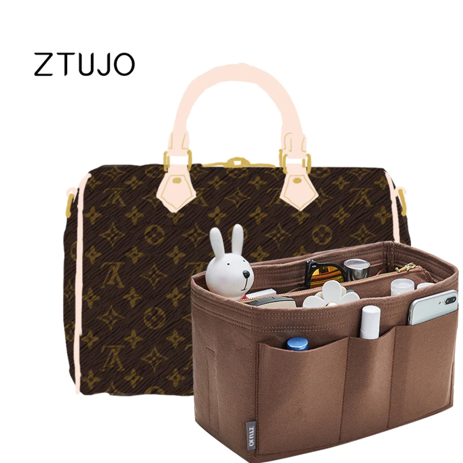 PREMIUM HIGH END VERSION OF PURSE ORGANIZER SPECIALLY FOR LV Speedy Nano 25 30 35 Walmart