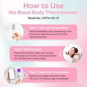 Easy@Home Digital Basal Thermometer for Women’s Fertility and Ovulation Tracking, Includes Battery and Storage Case, Adult