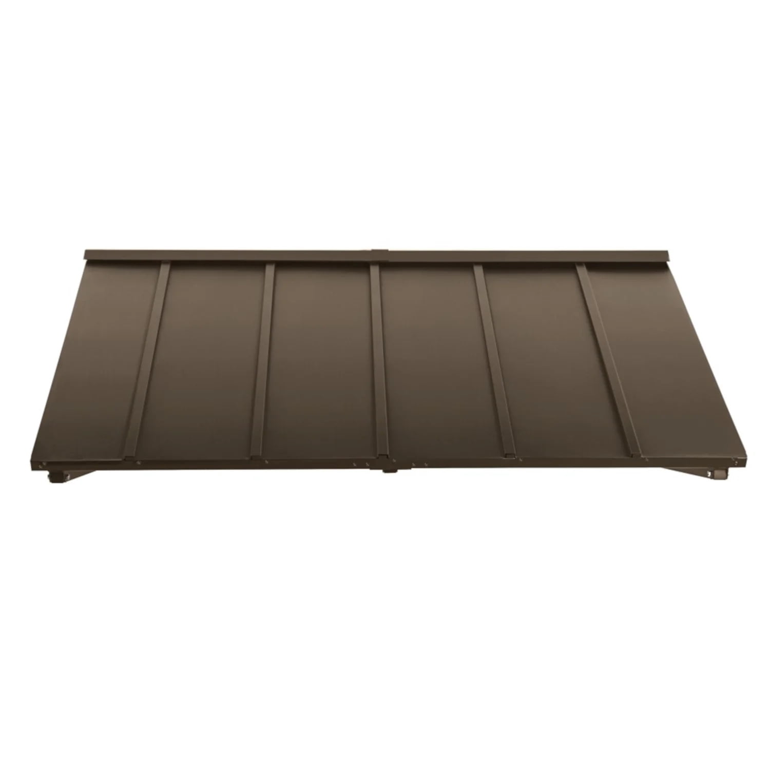 Awntech 6.67 Ft Houstonian Standing Seam Metal Fixed Awning Canopy (80in x 24in x 24in), Bronze